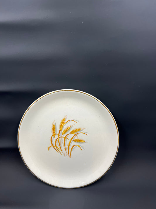Small Golden Wheat Plates - Set of 8