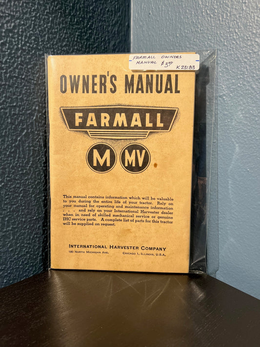 Farmall Owners Manual