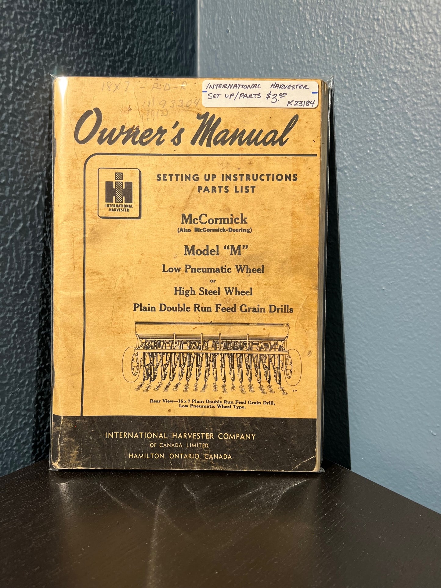 International Harvester Model "M" Owner's Manual